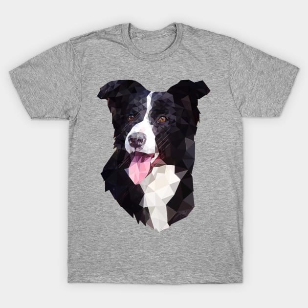 Border Collie (Low Poly) T-Shirt by lunaroveda